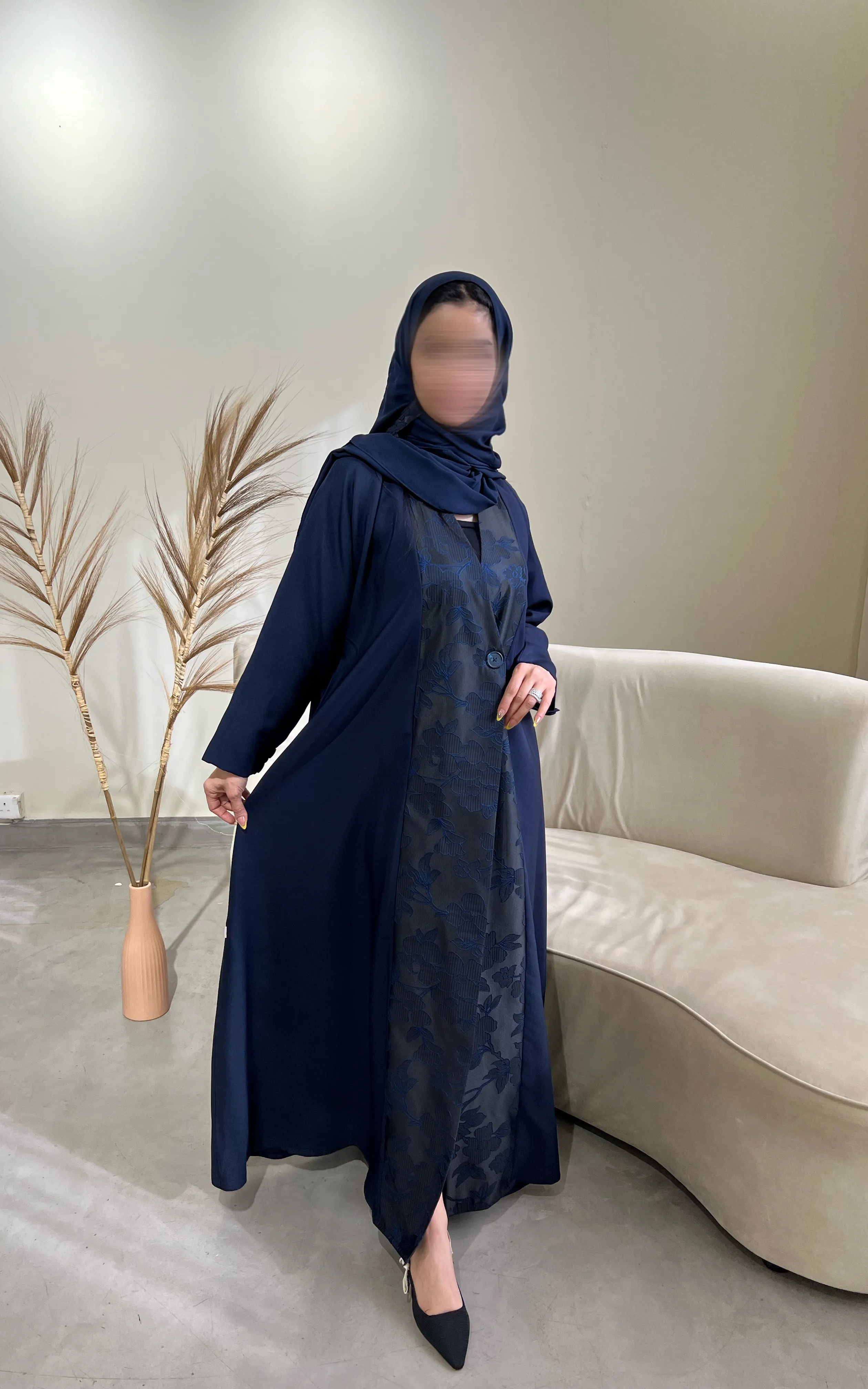 Stylish Abaya By بنفسج || Violet – tafta